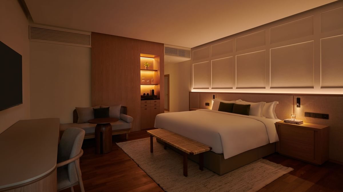 乡村套房卧室之夜